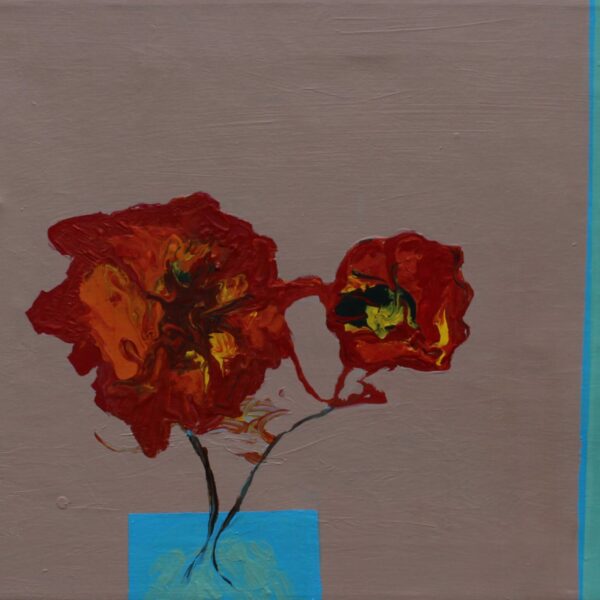 "Blomsterhilsen" akryl 40 x 50